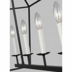 Generation Lighting Dianna Linear Chandelier | Midnight Black
