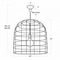 Regina Andrew Fresco Metal Pendant | Brass Iron Lighting