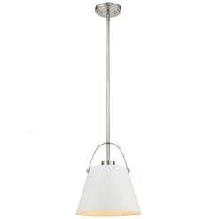 Z-lite Pendants Z-Studio Pendant | Small White/Nickel