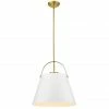 Z-lite Pendants Z-Studio Pendant | Large White/Brass
