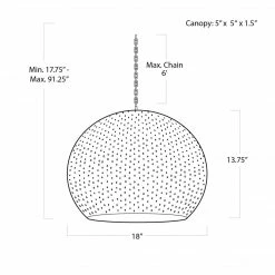 Regina Andrew Lighting Pierced Metal Sphere Pendant