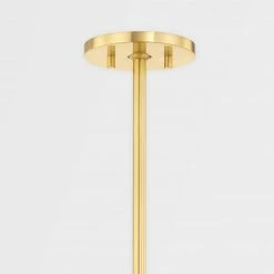 HVL - Mitzi Gillian Pendant | Brass/Ceramic Gloss Cream