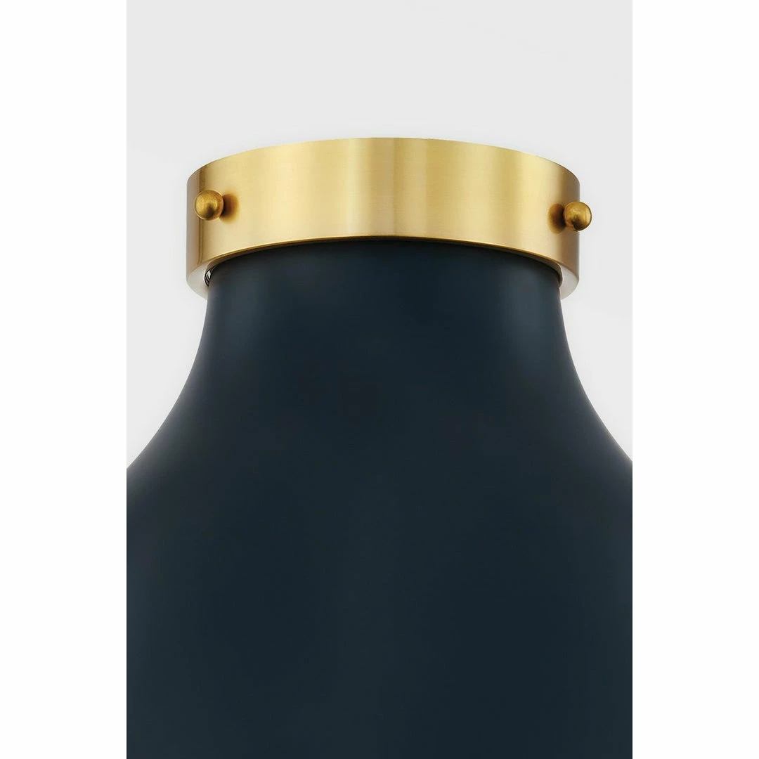 HVL - Hudson Valley Painted III Flush Mount | Brass/Blue