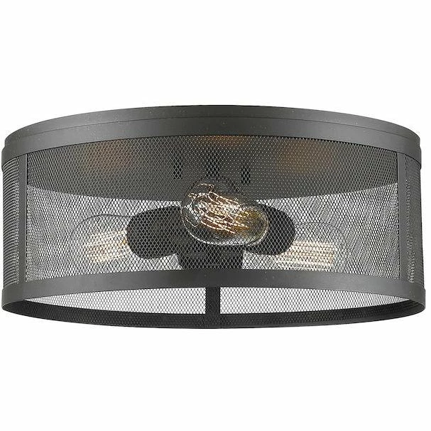 Z-lite Lighting Meshsmith 14" Flush Mount | Bronze