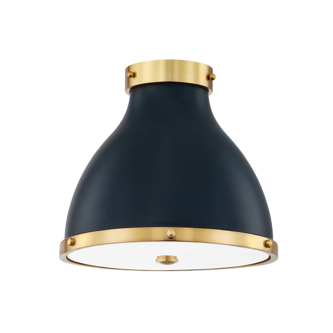 HVL - Hudson Valley Painted III Flush Mount | Brass/Blue