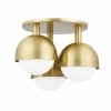 HVL - Hudson Valley Foster Semi Flush Mount | Aged Brass