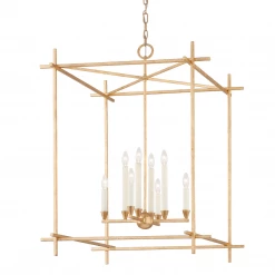 HVL - Troy Lighting Huck Chandelier | Vintage Gold Leaf Large