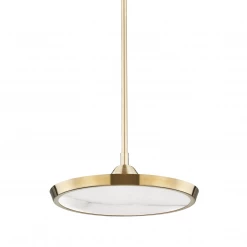 HVL - Hudson Valley Lighting Draper Pendant | Small Aged Brass
