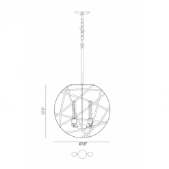 Matteo Lighting Pendants Atom 2-Light Pendant