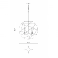 Matteo Lighting Atom 4-Light Pendant Pendants