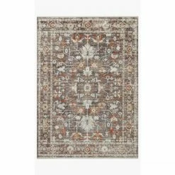 Loloi Bonney Rug 07 | Charcoal / Spice Loloi Rugs