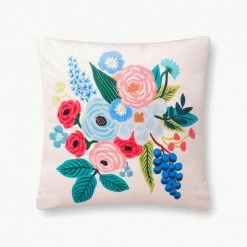 Loloi Pink Floral Pillow | Blush/Multi Pillows
