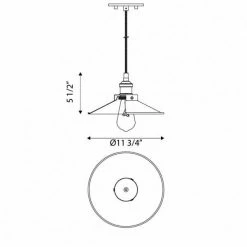 Matteo Lighting Bulstrode's 11.75" Pendant | Gold/Black