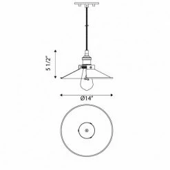 Matteo Lighting Bulstrode's 14" Pendant | Gold/Black