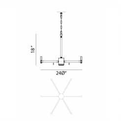 Matteo Lighting Pendants Euryale 6-Light Pendant | Chrome