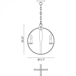 Matteo Lighting Manchester 4-Light Chandelier | Rusty Silver