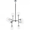 Matteo Lighting Pendants Particles 8-Light Pendant | Chrome/Clear