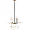 Matteo Lighting Pendants Particles 12-Light Pendant | Aged Gold/Clear