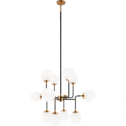 Matteo Lighting Pendants Particles 12-Light Pendant | Aged Gold