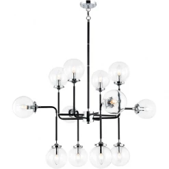 Matteo Lighting Particles 12-Light Pendant | Chrome/Clear