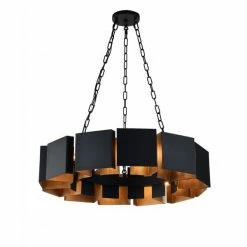 Matteo Lighting Mattone 12-Light Pendant | Matte Black