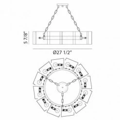 Matteo Lighting Mattone 12-Light Pendant | Matte Black