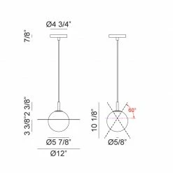Matteo Lighting Saturn Pendant | Small Black