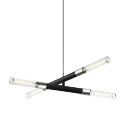 Matteo Lighting Tubo 4-Light Pendant | Matte Black