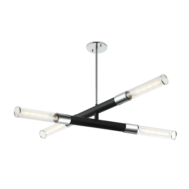 Matteo Lighting Tubo 4-Light Pendant | Matte Black