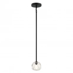 Matteo Lighting Rosa 1-Light Pendant (Small) | Black