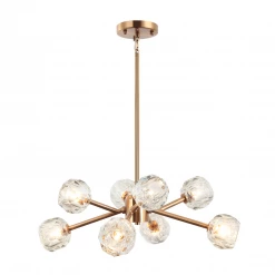 Matteo Lighting Rosa 8-Light Chandelier | Aged Gold Brass