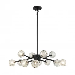 Matteo Lighting Rosa 12-Light Chandelier | Black