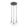 Matteo Lighting Rosa 3-Light Pendant | Black
