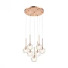 Matteo Lighting Rosa 7-Light Pendant | Aged Gold Brass