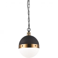 Matteo Lighting Torino 1-Lite Pendant Black And Opal