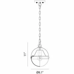 Matteo Lighting Torino 1-Light Pendant | Nickel