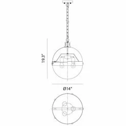 Matteo Lighting Torino 3-Light Pendant | Nickel