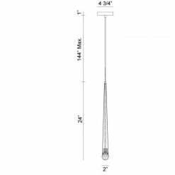 Matteo Lighting Renaie 1-Light LED Pendant | Chrome