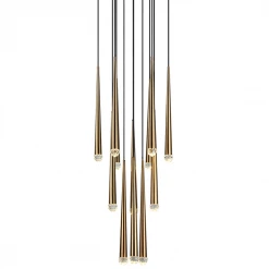 Matteo Lighting Renaie 12-Light LED Pendant | Aged Gold