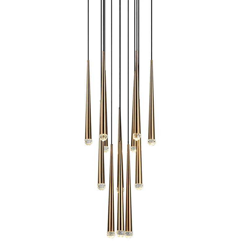Matteo Lighting Renaie 12-Light LED Pendant | Aged Gold