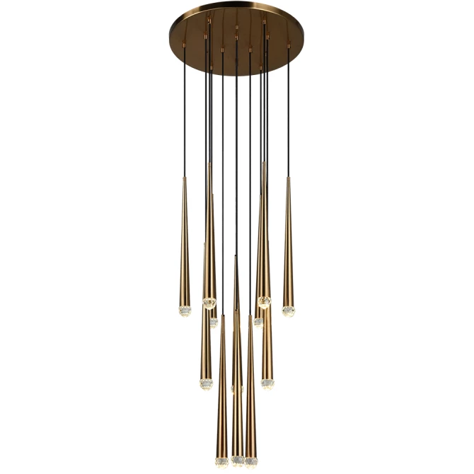Matteo Lighting Renaie 12-Light LED Pendant | Aged Gold