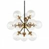 Matteo Lighting Pendants Soleil 12-Light Chandelier | Aged Gold/Clear