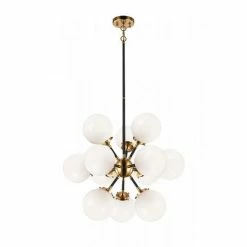 Matteo Lighting Soleil 12-Light Chandelier | Aged Gold