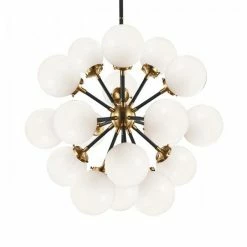Matteo Lighting Pendants Soleil 18-Light Chandelier | Aged Gold