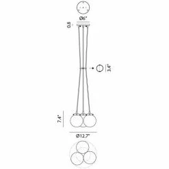 Matteo Lighting Pendants Bougie 3-Light Pendant