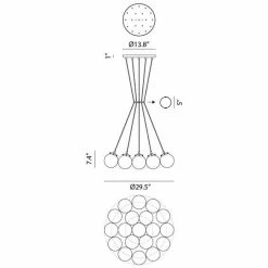 Matteo Lighting Bougie 19-Light Pendant Pendants