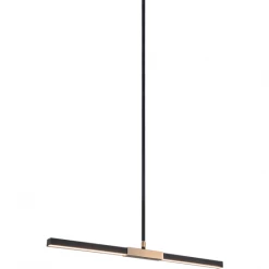 Matteo Lighting Lineare 2-Light LED Pendant | Black/Aged Gold