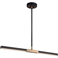 Matteo Lighting Lineare 2-Light LED Pendant | Black/Aged Gold