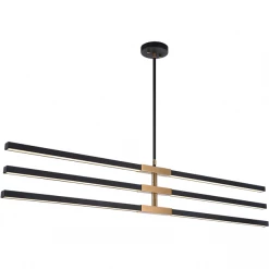 Matteo Lighting Lineare 6-Light LED Pendant | Black/Aged Gold