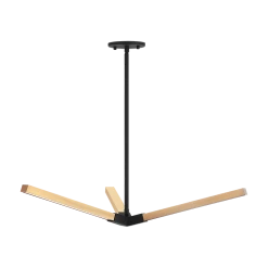 Matteo Lighting Asterisk 28" LED Pendant | Aged Gold Brass